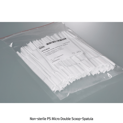 Burkle® PS Micro Double Scoop-Spatula, with Rounded-end, L180mm, Sterile & Non-sterileFor Measuring or Transferring Small Amounts, <Germany-made>, PS 마이크로 양면 스패츌러