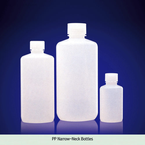 Wheaton® 4~1,000㎖ ASTM Premium PP Leak Resistant Lab Bottle, Narrow- & Wide-NeckWith No-drip Pour Lip & Double-Seals, 125/140℃ Stable, Autoclavable, EPA · FDA · UPS · ISO, PP 세구 & 광구 랩바틀, “ 고급형 "