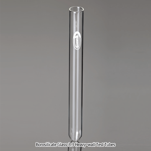 Glassco® Borosilicate Glass 3.3 Heavy-wall Test Tubes, with Straight Rim, 3~56㎖ Ideal for Culture Caps, Uniform Wall thickness, DIN/ISO, Supplied by SciLab Korea, 두꺼운 시험관