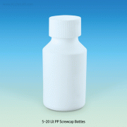 PTFE Opaque Bottle, with Screwcap, Narrow & Wide-neck, 5~5,000㎖Excellent for Chemical & Corrosion Resistance, Autoclavable, -200℃+260 ℃, PTFE 바틀, 불투명