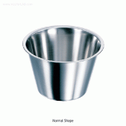 Stainless-steel Laboratory Bowl, with Rim, 100~11,000㎖Non-magnetic 18/10 Stainless-steel, Finished Surface, 비자성 스텐 랩-보울