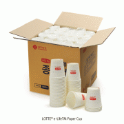 LOTTE® e·LifeTM Paper Cup, Non-Fluorescent Pulp, Thick & Sturdy, 184㎖(6.5oz)Clean & Safe, Convenient Use, Top Φ70×h70mm, 일회용 종이컵