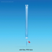 SciLab® DURAN glass Chromatography Column, with or without Glass FilterWith DURAN® GU® PTFE Needle Valve, Fine Control, 크로마토그래피 칼럼