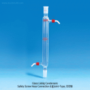 SciLab® Glass Liebig Condenser, Safety “Screw-On” PP Connections & JointsWith Interchangeable-Safety PP Screw GL14 Hose Connector and Joint, “Safety-model”, 리비히 / 직관 냉각기