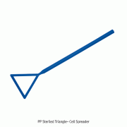 PP Steriled Triangle- Cell Spreader, Individually Packed, L140mmMade of Polypropylene(PP), Blue Color, -10℃+125/140℃, Autoclavable, PP 멸균 삼각 셀 스프레더