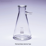 Pyrex® Hi-grade Filtering Flasks, Buchner Type, Glass Plain Side-arm, 100~5,000㎖Good for High Vacuum, Heavy Walls, Studded Base, for 9mm Bore Flexing Tubing, 고진공 여과 플라스크