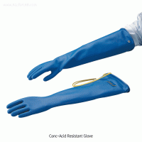 CSM/NBR Conc-Acid Resistant Glove, Weather·Temp.-resistant, L550 & 580mmIdeal for Hydrofluoric Acid, Chemical Resistant, Two-layered, 내약품성 장갑