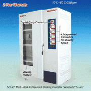 SciLab® multi-stack refrigerated shaking incubator “WiseCube® SI-ML”, Orbital Motion, with 2 & 4 Universal PlatformWith digital fuzzy control, 2 or 4 Independent Shaking Speed Control, 10℃~60℃, 30~250 rpm, 2 & 4 stack대형 멀티 진탕 배양기, 고정밀 디지털 퍼지 제어, 2 & 4 Uni