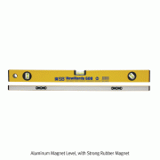 SB® Aluminum Magnet Level, Powder Coating, Length 100~2,000mmWith or Without Strong Rubber Magnet, 알루미늄 자석수평기