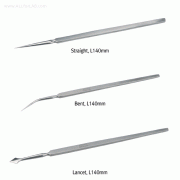 Bochem® High Grade Stainless-steel Dissecting Needle, with Handle, L140mmWith Straight·Bent·Lancet-model, 해부용 니들, 비자성/비부식