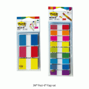 3M® Post-it® Flag-set, 20sheet/Pad, 44×25mm 3Color/Pad, and 44×12mm 9Color/PadIdeal for Checking Important Part or Page, 플래그