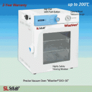 SciLab® Gas Exchangeable Precise Vacuum Drying Oven “WiseVen® SVO”, 20·30·70 lit, 10~750 mmhg, 200℃With Highly Safety View Window, 2 Al-Shelf, digital PID control, Superior Temp. & Vacuum Accuracy, Excellent Thermal Conductivity가스 치환 정밀 진공 건조기/오븐, 고정밀 디지털