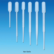 Wisd PE Disposable Transfer Pipette, Sterile & Non-Sterile, 0.1~3㎖With Molded Graduation, Unbreakable, 눈금부 드로핑 피펫/스포이드