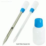 Burkle® Quick Picker Sampler Set, Stainless-steel & PP, Φ25mm, 75㎖, L50cmWith 2×PE 250㎖ Bottles & 1×Cleaning Brush, Corresponds to ISTN, <Germany-made>, 샘플량 조절형 샘플러 세트