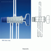 DURAN® Stopcock, Two-way, Double bore, Boro-glass 3.3, DIN/ISO, <Germany-made>, 이방 콕