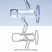 Pyrex® & Witeg® Safety Pattern High Vacuum Stopcock, Right AngleMade of Borosilicate Glass 3.3, Construction, 안전 패턴 고진공 Glass 콕