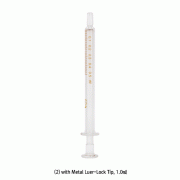 Topsyringe® TRUTHTM Precision Glass Syringe, 0.25~1㎖With Luer/Luer-Lock Tip, ISO/CE Certified, 정밀형 글라스 시린지