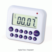 SciLab® Digital Timer, Count-Up/Down, LCD Display, 8×7×h2cmWith 10 Setting Buttons, Alert Function, 디지털 타이머