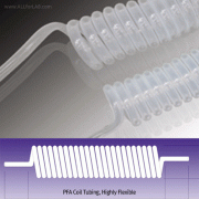 High-Flexible PFA Coil Tubing, Translucent, Chemically Inert and Ideal for High-Temp, id Φ4.35~Φ9.53mmGood for Almost Chemicals & Gas-Line, -200℃+260℃, Tensile Length 1.7& 7.5m, 플렉시블 PFA 코일 튜빙