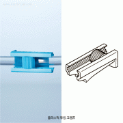 DURAN® Plastic POM Tubing Clamp, for up to O.D 4.5~14mm TubesWith Color Code, KT-model, KECK® 플라스틱 튜빙-클램프