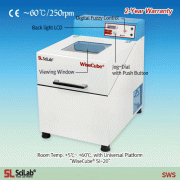 SciLab® Precise Shaking Incubators “WiseCube® SI-20”, BenchTop-type, up to 60℃ & 1000㎖ with Universal Platform, Fuzzy Control, RS232C Interface for PC, Orbital Motion, 30~250 rpm, 101 Lit 진탕 배양기/인큐베이터, 벤치탑 타입, 고정밀 디지털 퍼지 제어, Universal Platform 포함