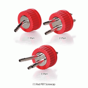 DURAN® GL45 Stainless-steel 1~4-port Connector PBT or PP Screwcap, for All GL45 Bottles, with 1~4 Ports<br>Suitable for Flexible Tubing with id. Φ8.0mm, Retrace Coded for Full Traceability, Autoclavable, GL45 1~4 포트 커넥터 캡