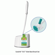 3M® Scotch® “555” Toilet Bowl Brush Set, Available Vertical & Horizontal KeepWith PP Anti-slip Handle & Holder, Ergonomic Angled Handle, Scour-power Brush, 변기용 브러쉬 세트