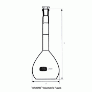 “DAIHAN” Volumetric Flasks, Economy <br> 메스 / 용량 플라스크“, 경제형 / 교육용”