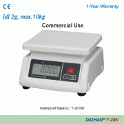 Innotem® [d] 2g/10g, max.10kg/30kg Rechargeable Waterproof Digital Balance “T-28K”, Commercial Use-Approved With Stainless Steel Tray, Bluetooth Communication Model, Pcs. Counting, 150hr-Run, 충전형 방수 상용바란스