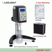 DAIHAN-brand® Multi-speed Rotary Viscometer-full Set, “WVM-0.6M” & “WVM-6M”, 1~6,000,000 cP|with Cal. Certi. & Spindle kit(LV1~4), Lifting Stand, Hand Handling Case, 0.1~60-/100-rpm, 멀티 스피드 디지털 회전 점도계