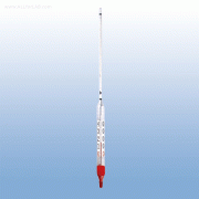 Alla® Precision Hydrometer, 0.100 - Ranges, ISOWith Thermo. or not, 0.600~2.000 g/㎖, Divi. 0.001 g/㎖, L300 / L310 mm, 정밀 비중계