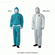 KleenGuard® Splash & Particle Protective Apparel, A30-grade, Anti-Static, Hood & TwopieceFor Protect Fine-Dust/Hydrophilic & Lipophilicity Liquids, Breathable, 크린가드® 방수·방진용 작업복