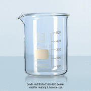 DURAN® Hi-grade Batch-certificated Standard Beaker, Standard Low Form, Full range 5~10,000㎖Ideal for Heating & General use, Borosilicate-glass 3.3 , 고품질 표준형 비커