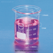 DURAN® Hi-grade Batch-certificated Super-Duty Beaker, with Reinforced Rim, 150~5,000㎖25% Heavier than Standard, Ideal for Heat & Impact Resistance, Low Form, Borosilicate-glass 3.3, Autoclavable , 슈퍼듀티 비커