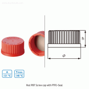 DURAN® High-Temp. PBT Universal GL Screwcap with PTFE/Silicone Septa and ETFE Pour-Ring, DIN/GL14~GL45For All DIN/GL-screw Necks of Bottle·Flask·Tube·Vessel, -45℃~+180℃, Stable, 고온 PBT 만능 스크류 캡과 푸어링 링