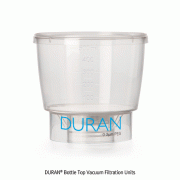 DURAN® 500㎖ PS Sterile Bottle Top Vacu-Filtration Funnel, with GL45 Internal Threaded, Pore Size 0.1~0.45㎛ PES FilterGood for All of GL45 Threaded Bottle and DURAN® Tilt GL56 Bottle, 멸균 진공 여과 장치/바틀탑 필터