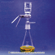 Wheaton® Hi-grade 40/35 Joint Connect 47 mm Vacuum Filter Holder KitFor Organic·HPLC-Solvent with 1 ·2Lit Flask, for 1 00~ 1, 000㎖, ASTM/USP, 진공여과장치셋트