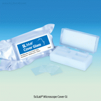 SciLab® Popular Cover Glass, with Hinged Dispenser Box, 18×18~24×60mmMade of Super White Borosilicate Glass, No.1.5 ; 0.16 ~ 0.19mm Thickness, 커버 글라스