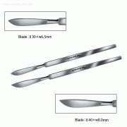 Hammacher® All Wironit TM Metal Fine Scalpel, Medical-grade, L 1 55 & L 1 63mmWith L30 & 40mm Blade, CrNi 18/12, Anti-magnetic · Anti-acid · Rustless, Wironit TM 메탈 정밀 스카펠