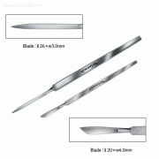 Hammacher® All Wironit TM Metal Precision Knife / Scalpel, Medical-grade, L 1 29 & 1 20mmWith L20 & 26mm Blade, CrNi 18/12, Anti-magnetic · Anti-acid · Rustless, Wironit TM 메탈 정밀 나이프 / 스카펠