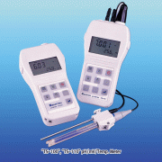 Suntex® Portable pH·mV·Temp·Ion Meter, “TS-100”, “TS-110”, “TS-130”, -2~16pH, ±1999.9mV, -10~110℃ With Large LCD Display, IP65 Water Proof, ATC with Temp. Probe, 휴대용 pH·mV·Temp·Ion 미터 세트