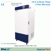 “ThermoStable TM WLF” Digital Bio Freezer, - 35℃~ - 15℃, 320·420·620 Lit With 3 Shelf, Digital Fuzzy Control System, Fast Freezing Function, CFC-Free Refrigeration, Certi. & Traceability디지털 저온 냉동고, 디지털 퍼지 컨트롤, 친환경 냉매 (404A) 채용, 급속 냉동 기능