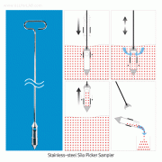 Burkle® Stainless-steel Silo Picker Sampler, Φ50mm, L130cmIdeal for Taking Bulk Goods from Silos, Extendable Insertion Depth Up-to 350cm, 채집형 싸이로 샘플러