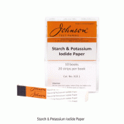 Johnson® Starch & Potassium Iodide Paper, for the Detection of Oxidizing Agents, Color Reaction (White → DeepㆍBlue)[ UK-made ] , 산화제 검출지, 요오드화 칼륨 전분지 -White, 용액내에 산화제(염소, 아질산 등)가 존재할시 Deep-Blue (군청색)로 변함