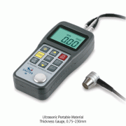 SAUTER® Ultrasonic Portable Material Thickness Gauge, External Sensor-type, 0.75~230mmScan- & Single Point Measuring-Mode, Internal Memory, Data Interface USB Standard, 정밀형 초음파 두께측정기