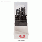 CLEVELAND® Drill Bit Set, 19·25Pcs, 118° Point AngleWith Transparent PP Case, 드릴세트, 19·25본조