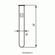 DURAN® Heavy-duty Test Tube, Heavy wall, Can be used with Stoppers, 4~100㎖With Heavy-Duty Beaded Rim, Boro-glass 3.3, 두꺼운 시험관