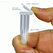 JetBiofil® 1.5㎖ FlipBack TM RNase- / DNase-free Microcentrifuge Tube, Sterile, Graduated, Quality TraceableWith One Hand Easy Flip to open the Cap, Autoclavable(121℃) & Freezable(-80℃) 25,000 RCF, 1.5㎖ 원터치 마이크로 원심관