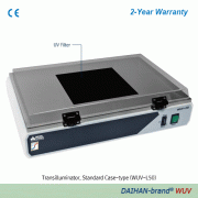 DAIHAN® UV Transilluminator “WUV” , Standard- & Compact Case-type, 48W/90WWith Hinged UV-Blocking Safety Cover, Robust, Versatile, 312·365·312+365 nm, with Certi. & Traceability자외선 발산기, 기본형 핵산 (DNA, RNA), 스탠다드-/컴팩트-케이스 타입