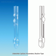 Witeg® Ubbelohde Capillary Viscometer, Routine-Type, for Transparent Liquids & High-temp. or Low-temp. MeasurementsWith Individual Certificate of Calibration, Constant K-value, ASTM / ISO, 우베로데 점도계, 투명 액상용에 적합